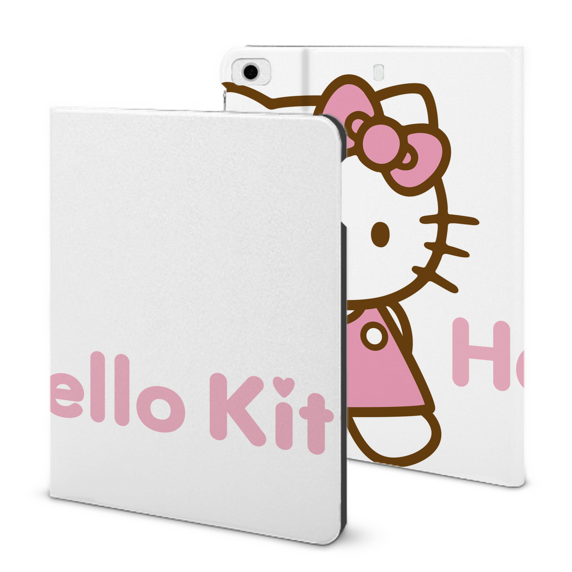 （画像用） Hello Kitty ハローキティ IPad ケース ブック型 PUレザー TPU 耐衝撃 軽量 薄型 ペン収納なし 全面保護 IPad 各モデル対応
